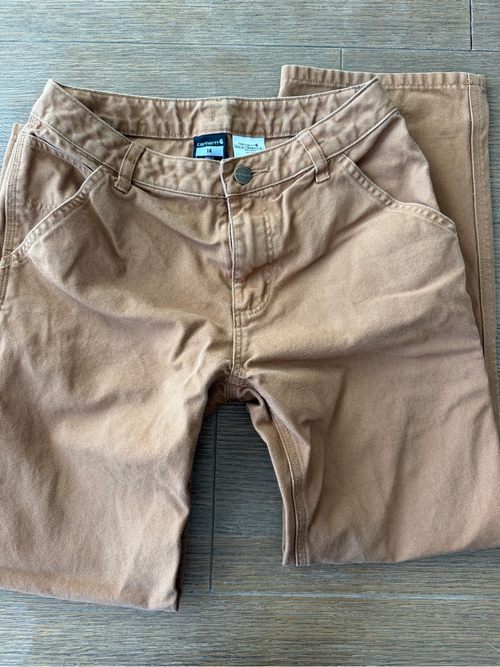 Carhartt Boys Brown Relaxed Fit Jeans